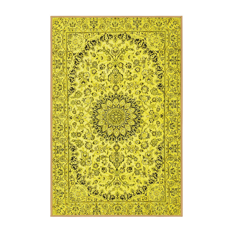 Mecke Washable Oriental Indoor Rug, Rectangle 5' x 7'