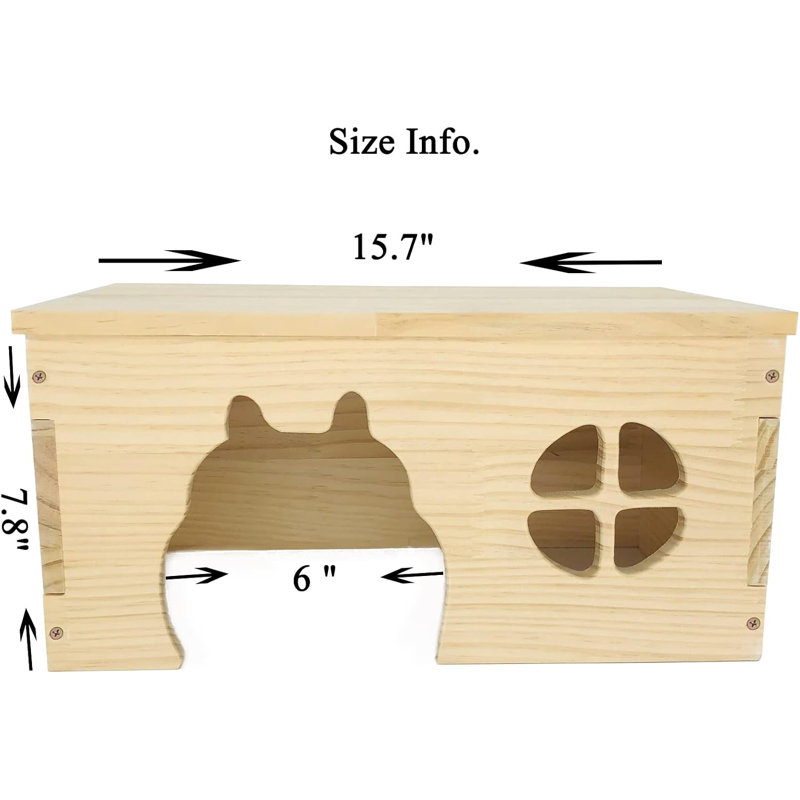 Wooden Guinea Pig Hideout