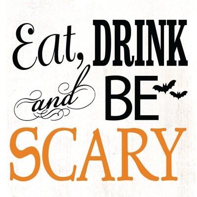Eat Drink And Be Scary Bats - Wrapped Canvas Print