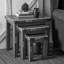 Accokeek Rongyuan Rustic Solid Oak Nest of 3 Coffee Table Side/End/Lamp Nesting Set