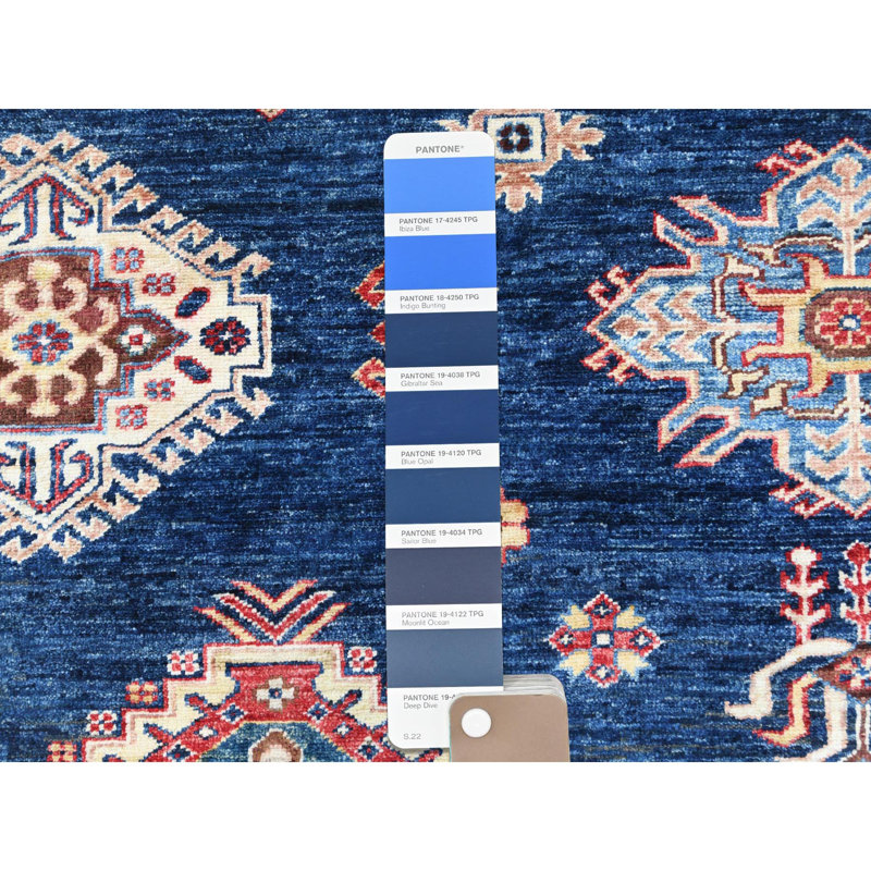 Tapis rectangulaire super en laine noué à la main 12 pi x 15 pi 9 po bleu C864FF6891D04A3E957A6B6C9862FDA8
