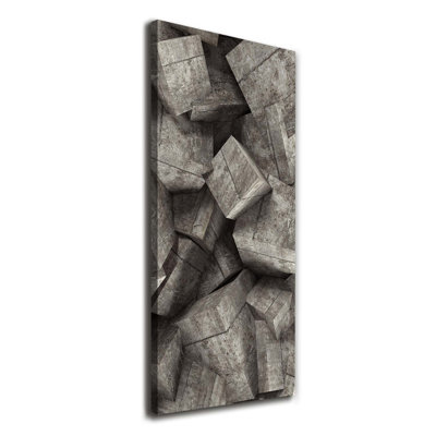 Concrete Cubes - Wrapped Canvas Print