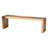 Bali & Pari Bai Solid Suar Wood Accent Bench - Modern Rustic Natural Wood Seating For Entryway, Dining, Or Living Room