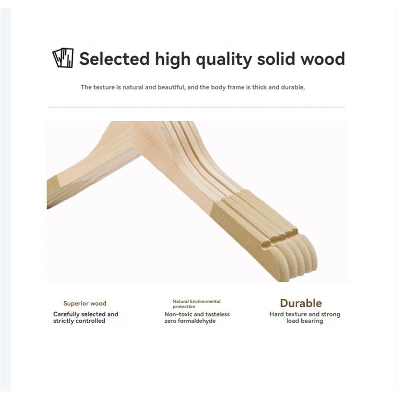 Cintre en bois massif de qualité supérieure, 30