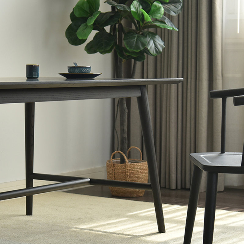 Ash Solid Wood Dining Table with Nice Design., 29.53"H x 70.87"L x 31.5"W
