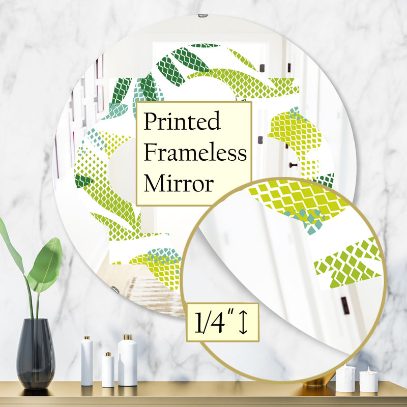 Miroir mural Quatrefoil Tropical Botanicals III, H 31,5 po x l po