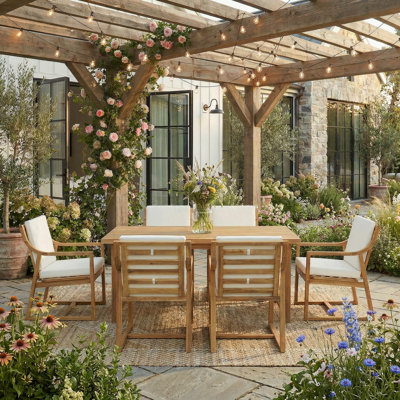 7-Piece Patio Table Set With 6 Chairs