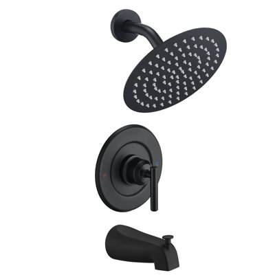 Replacement For Moen Shower Faucet Trim Kit, 8" High Pressure Rain Showerhead, Shower Handle Tub Spout