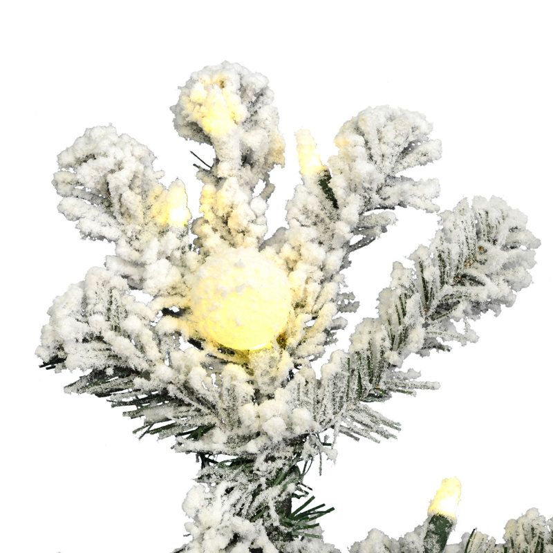 Sierra Flocked Fir Artificial Christmas Tree, 8.5' H, Warm White LED