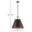 Luminaire suspendu conique à 1 lumière Priyank