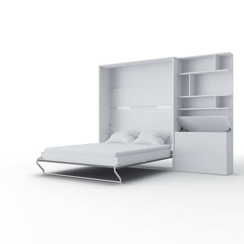 Aubri 160X200 Bed, White/Light Grey