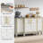 55"W Modern Sideboard Buffet with Adjustable Shelves