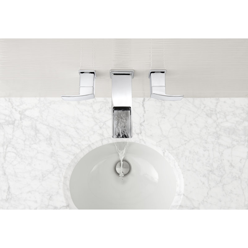 Kenzo Widespread Bathroom Faucet, Polished Chrome