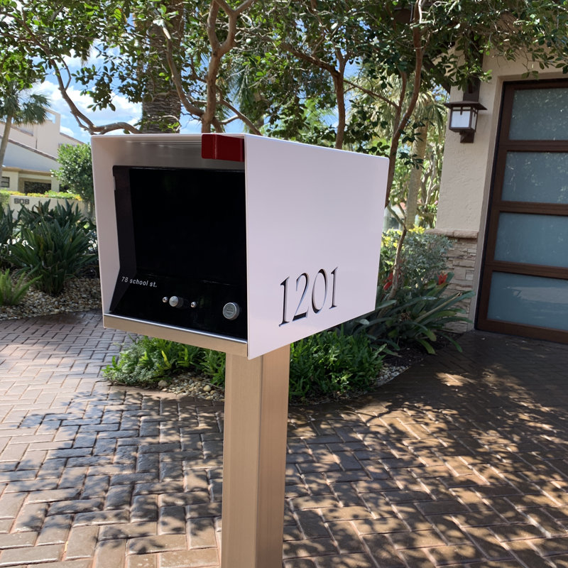 Boîte aux lettres UpTown, Noir jet / blanc, Oui