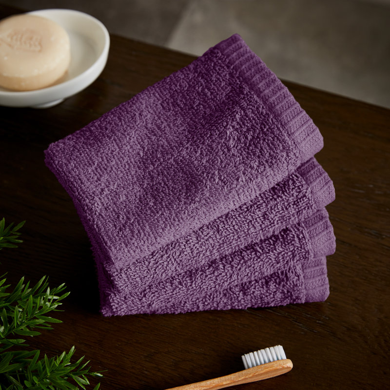 Quick Dry Cotton Face Cloth, Plum
