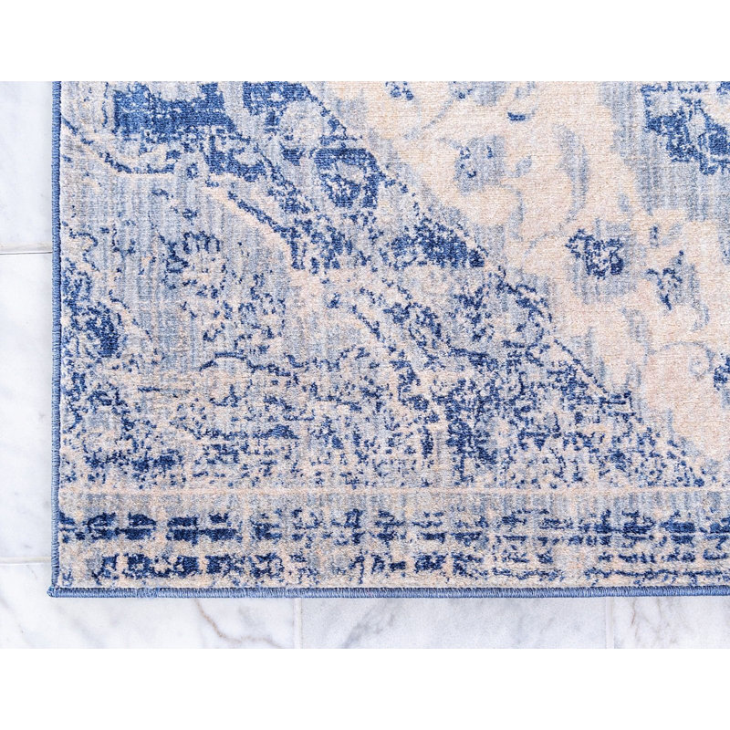 Tapis oriental bleu Polli, Rectangle 8 pi x 10 pi