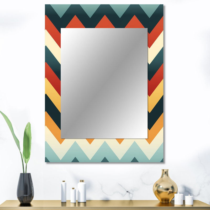 Motif à chevron rétro Montijo, 40 po x 30 po
