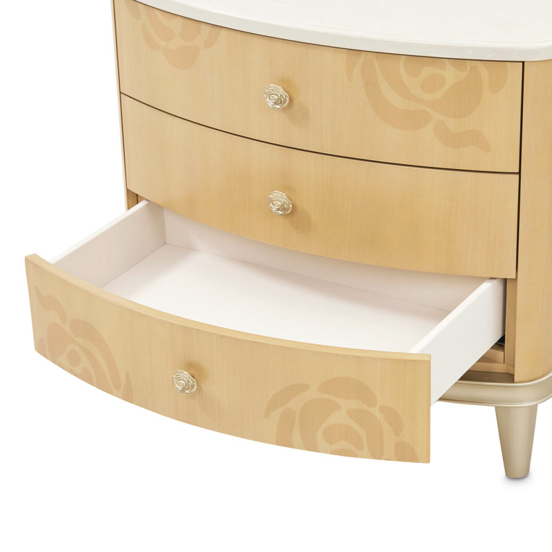 Camellia Field Caramel 3 - Drawer Nightstand