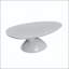 Table basse moderne minimaliste en fibre de verre avec base sculpturale en pierre Lucky-1361201546