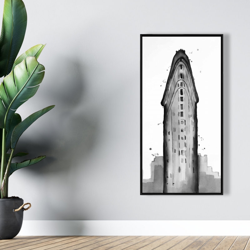 Flatiron building - 24"x48" Framed canvas