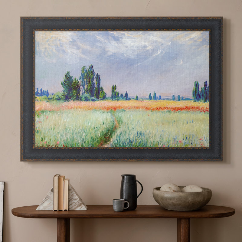 Le Champ de Blé, 1881 - Claude Monet - Toile encadrée sur mesure, Format intérieur 20 po x 28 po, Toile avec cadre