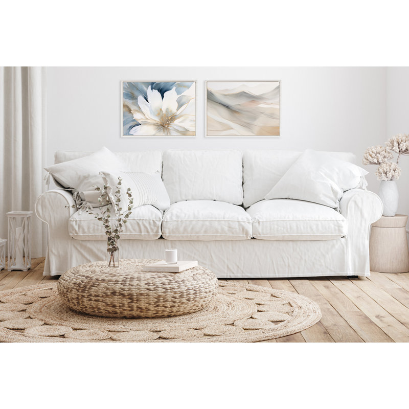 «Elegant Modern Glam Watercolor Abstract Floral» par The Creative Bunch Studio, reproduction d'art sur toile encadrée