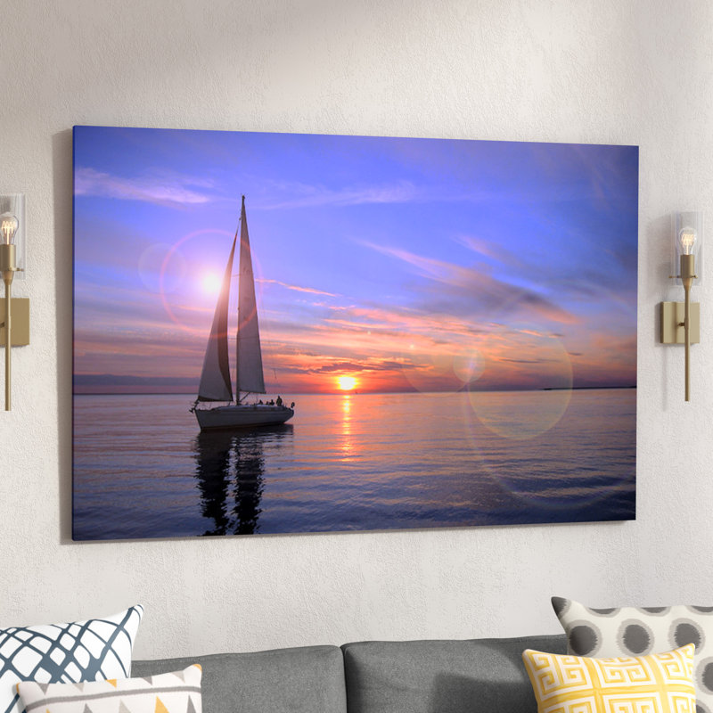 « Sailboat », reproduction de photo, Toile, H 12 po x l 18 po x P 1,5 po