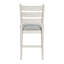 Chaises à hauteur de comptoir de 2 avec design blanc antique, siège gris confortable, dossier, structure en bois, pour îlot de cuisine, espace de bar requis pour l'assemblage,