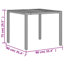 Table de patio avec plateau en bois d'acacia noir 35,4 po x 35,4 po x 29,5 po Ebern Designs