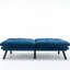 Lit moderne en bleu marine, adapté aux petits appartements et aux espaces de vie Lit en velours bleu 2 places, réglable, s'adapte