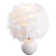 European Style White Feather Table Lamp Bedside Fixtures - Warm Light