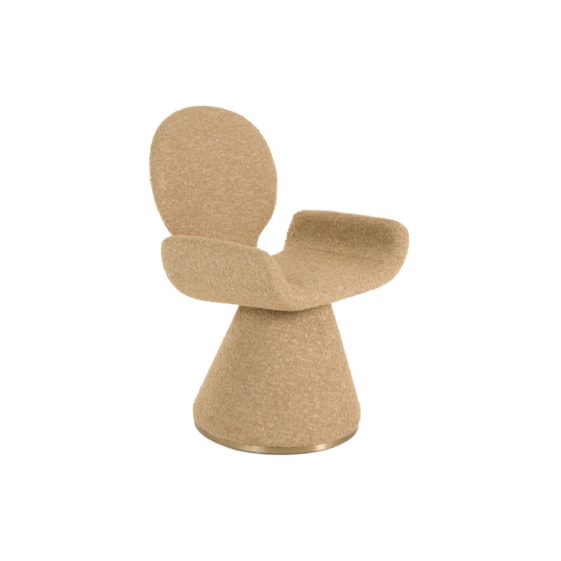 Neptune - Contemporary Fabric Dining Chair, Beige