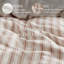 Ensembles de literie en lin de qualité supérieure, grand lit, rayures rustiques pour les chambres confortables
