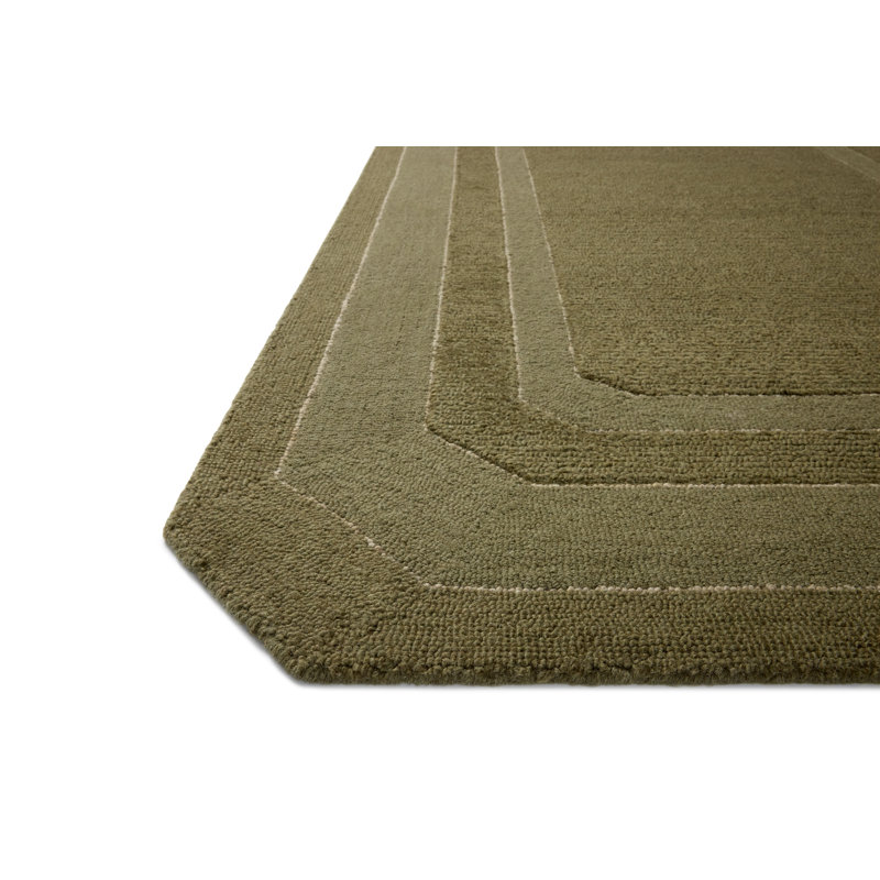 Yuriko Olive Area Rug, Rectangle 7'9" x 9'9"