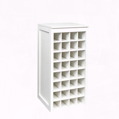 Modular 32 Bottle Wine Cabinet in White