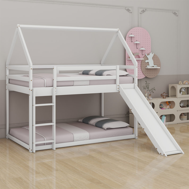 Lit superposé simple Aabid Kids, Blanc