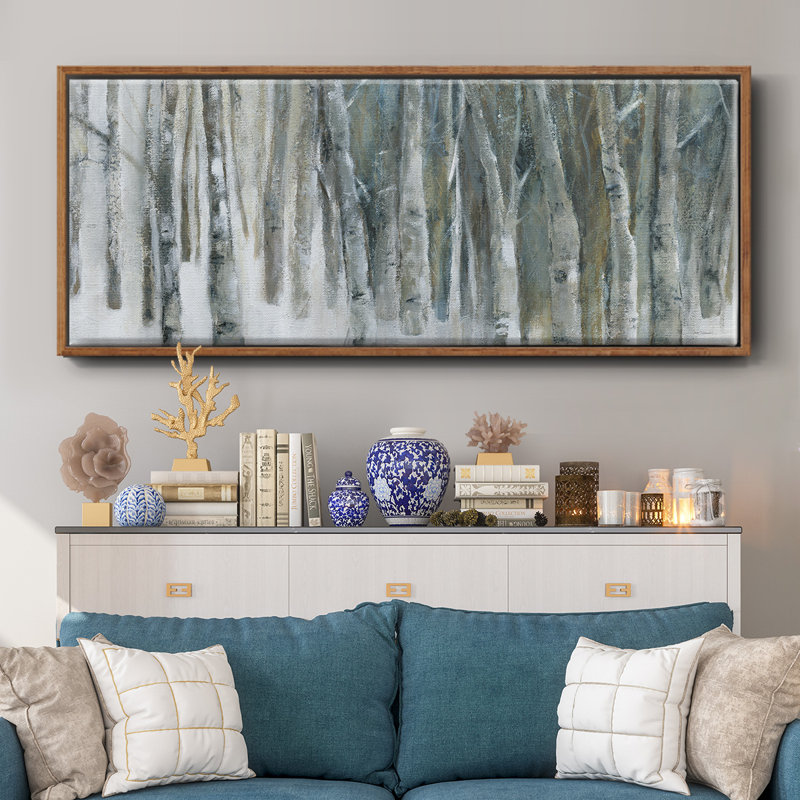 Banff Birch Grove - toile encadrée, H 20 po x l 50 po