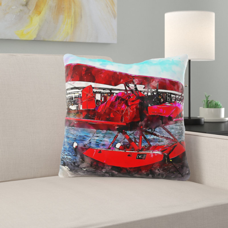 Floral Reversible Throw Pillow, Microsuede, Indoor