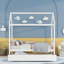 Structure de lit simple en bois massif avec lit gigogne simple, aucun sommier requis