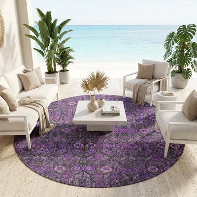 Tapis d'intérieur rond 8 pi