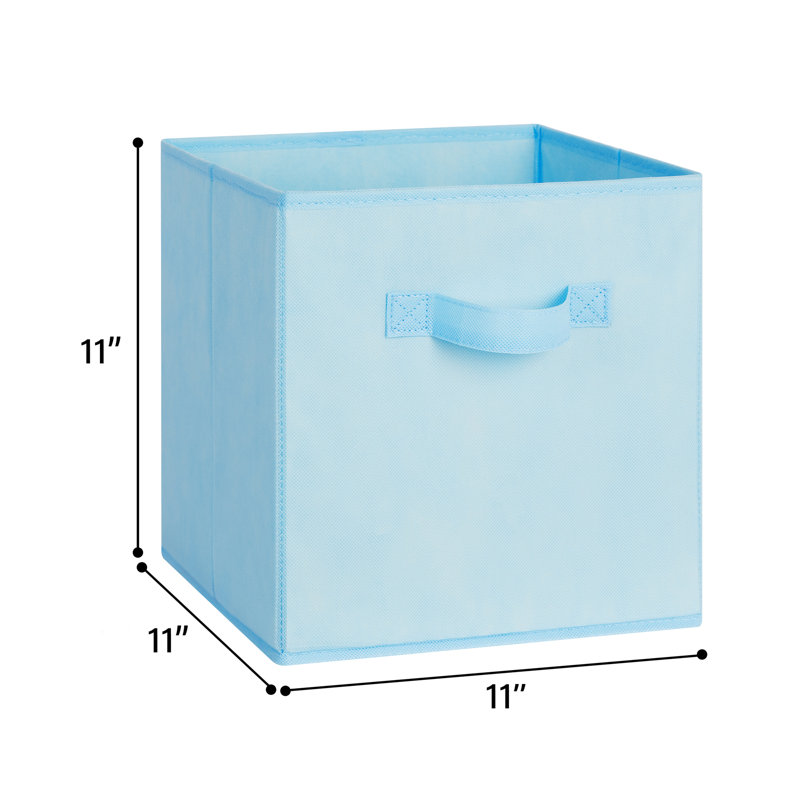 Ensemble de 6 cubes de rangement en tissu, H 11 po x l 11 po x P 11 po, Multi-couleur