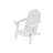 Niccolo HDPE Outdoor Adirondack Chair With 3.15in Cup Holder and 1.5in Umbrella Holder-1870144224