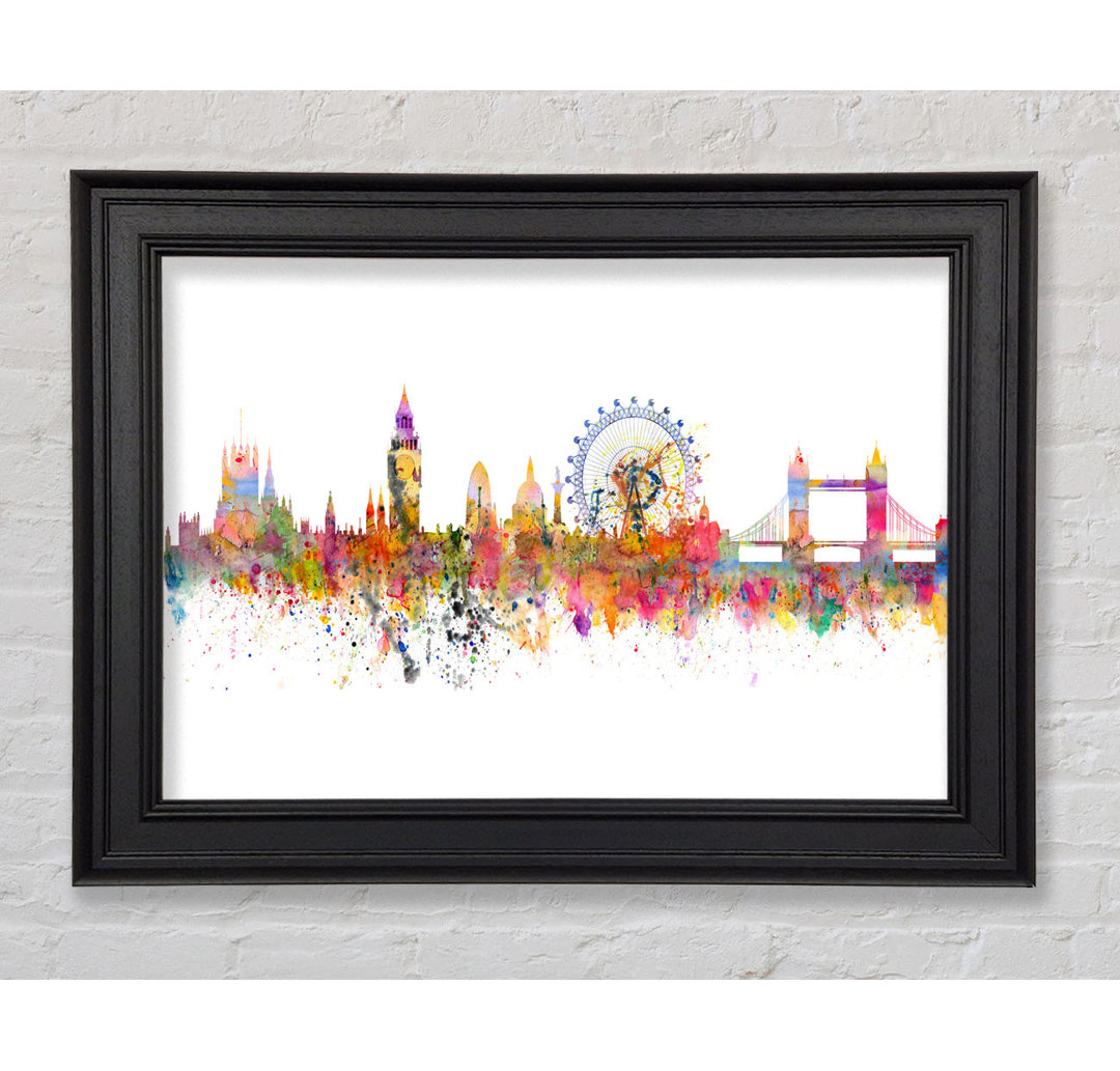 London Skyline Splatter - Druck