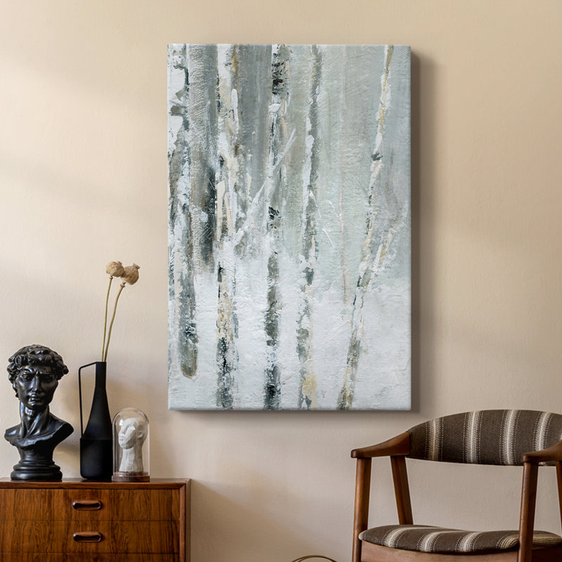 Bouleau enneigé III - galerie sur mesure, H 60 po x l 40 po