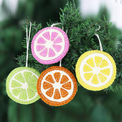 Ornement en forme de fleuron Citrus Passion
