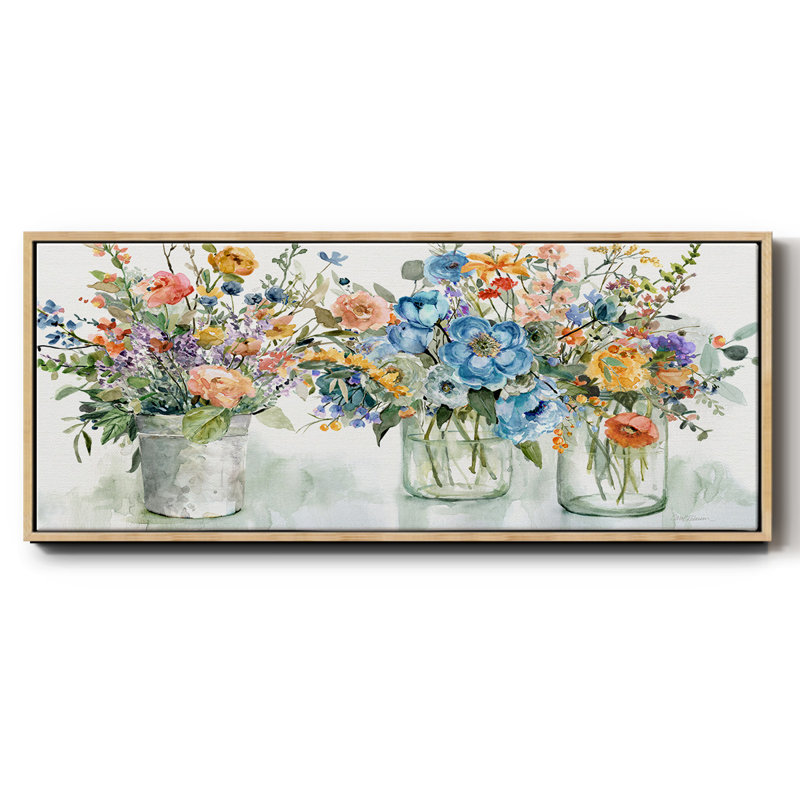 Expositions de marché aux fleurs - Toile encadrée, H 8 po x l 20 po