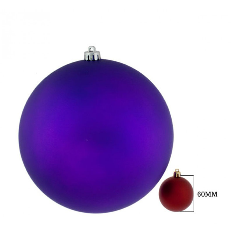 Bauble, 20cm H x 20cm W, Purple