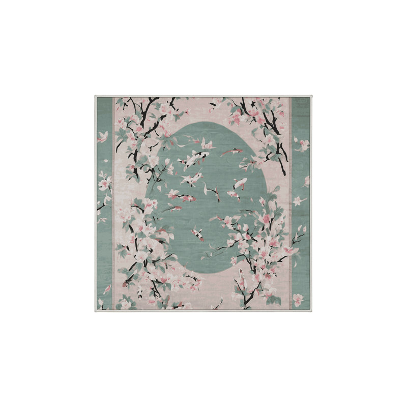 Tapis vert lavable à la machine, Carré 8 pi