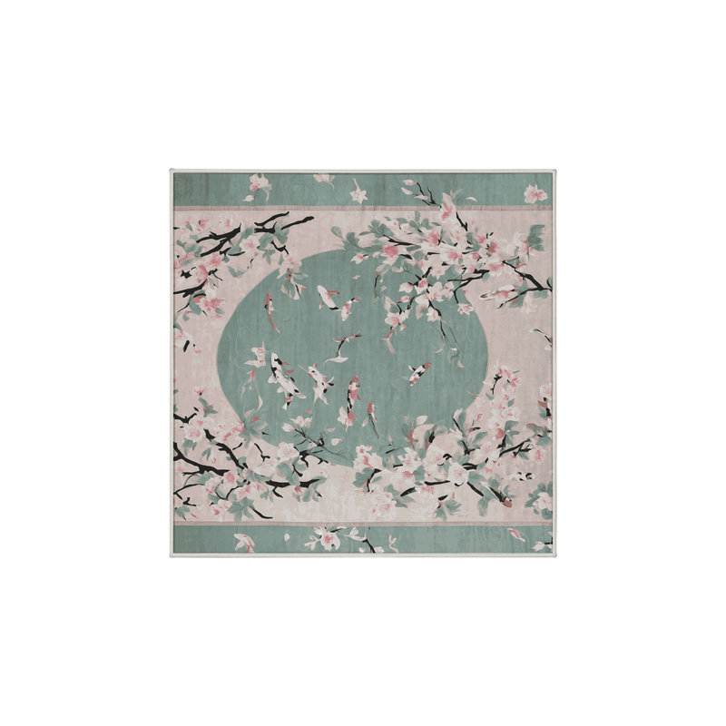 Tapis vert soyeux et moelleux, Carré 8 pi