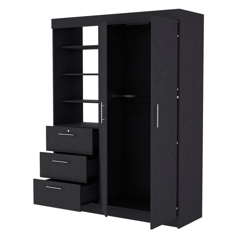 Armoire 3 tiroirs, Noir